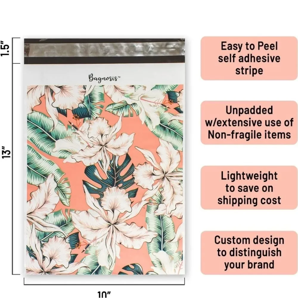 25 pack 10x13 SUNFLOWER floral poly mailers. Self sealing. Waterpr…